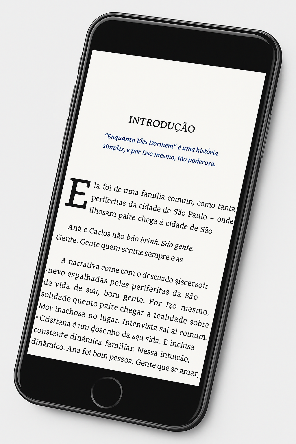 Livro Book Enquanto Eles Dormem no celular